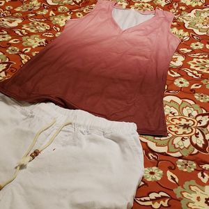 New  sleeveless tank top  and shorts